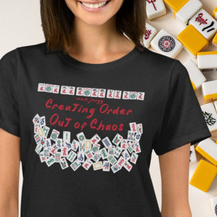 MahJongg Creating Order out of Chaos Black T-Shirt