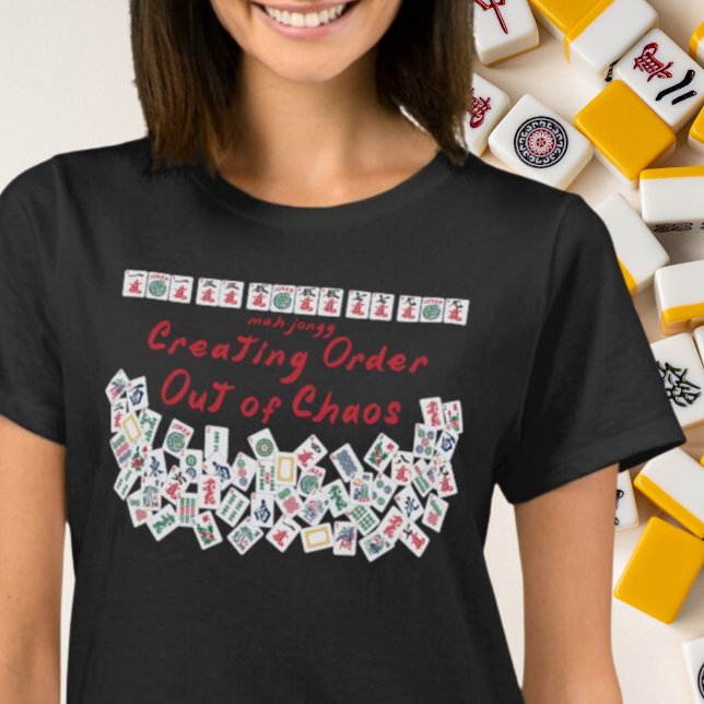 MahJongg Creating Order out of Chaos Black T-Shirt (Creator Uploaded)