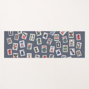 MahJongg tiles design on dark blue  Yoga Mat