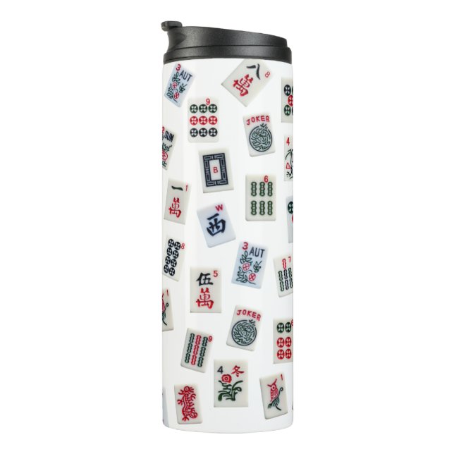 MahJongg tiles design  Thermal Tumbler (Rotated Right)