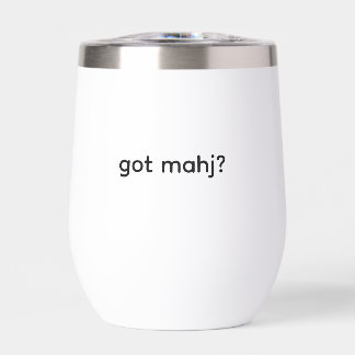 Mahjongg Wine Glass "Got Mahj?"