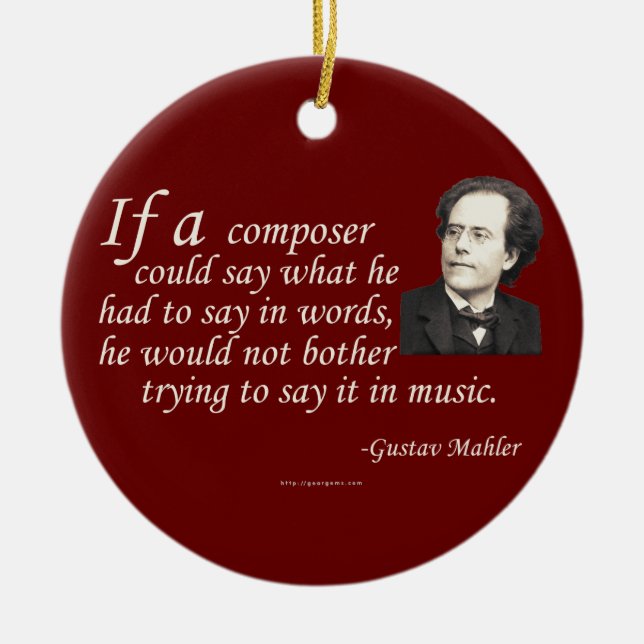 Mahler on Composing Ceramic Tree Decoration (Front)