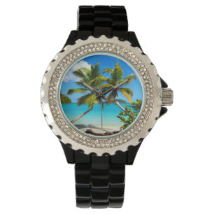 Maho Bay Beach Palm Trees - St John Watches