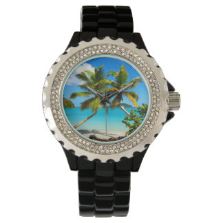 Maho Bay Beach Palm Trees - St John Watches