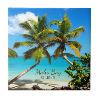 Maho Bay Beach St. John Ceramic Tile Art