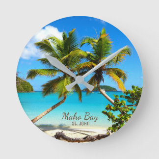 Maho Bay Beach St. John Wall Clock