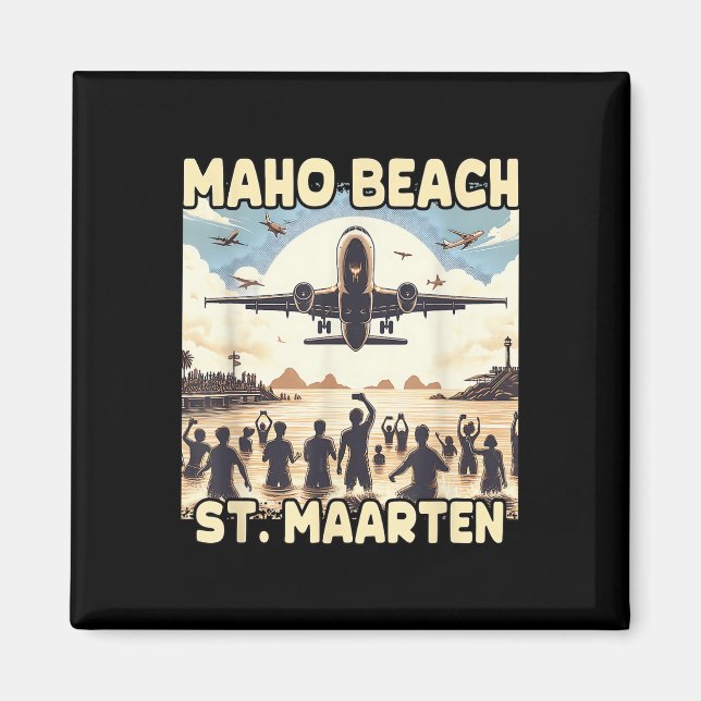 Maho Beach St. Maarten  Magnet (Front)