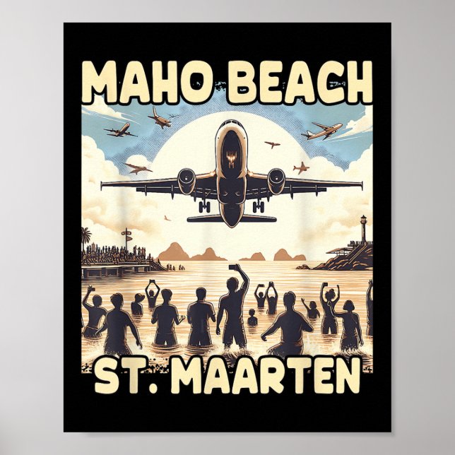 Maho Beach St. Maarten  Poster (Front)