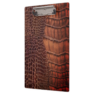 Mahogany Alligator Classic Reptile Leather (Faux) Clipboard
