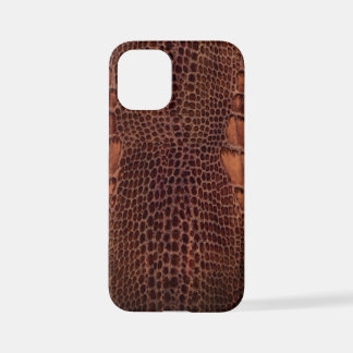 Mahogany Alligator Classic Reptile Leather (Faux) iPhone 12 Mini Case