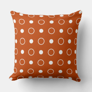 Mahogany and white dots cushion