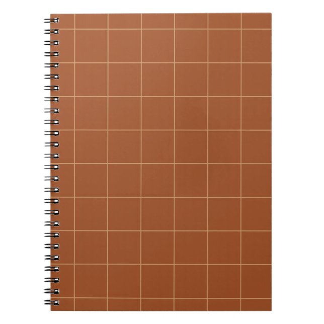 Mahogany Chequered  Notebooks (Front)