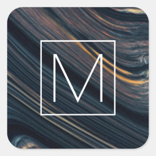 Mahogany Goldsheen Obsidian Square Sticker