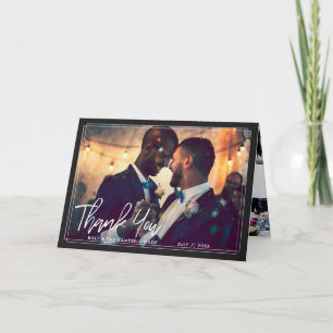 Mahogany Masculine Wedding Thank You Card