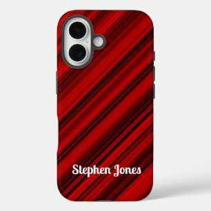 Mahogany Red and Black iPhone 16 Case