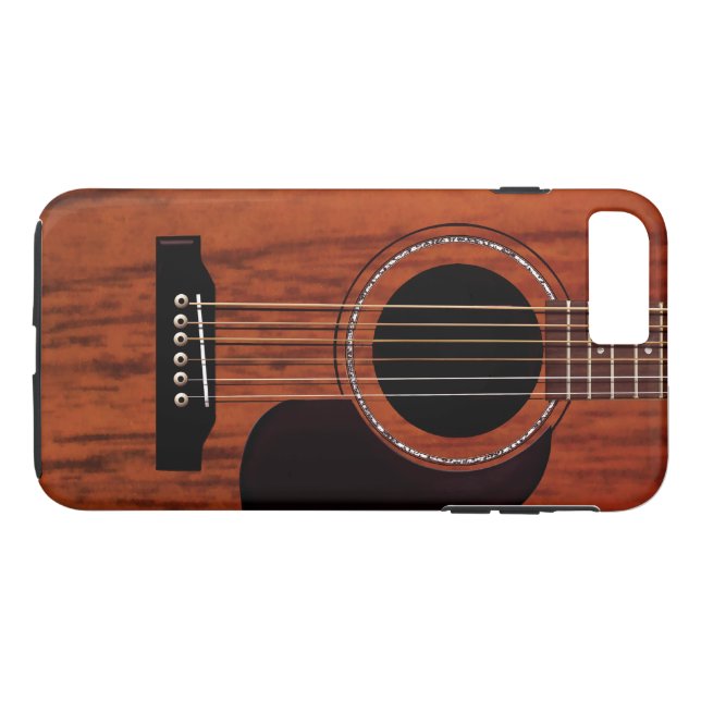 Mahogany Top Acoustic Guitar Case-Mate iPhone Case (Back (Horizontal))