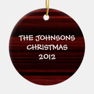 Mahogany Wood Ceramic Ornament
