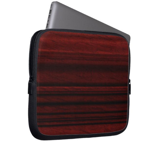 Mahogany Wood Grain Laptop Sleeve (Front Right)