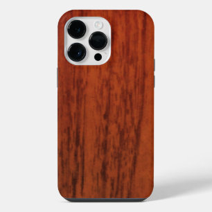 Mahogany Wood Print iPhone 14 Pro Max Case