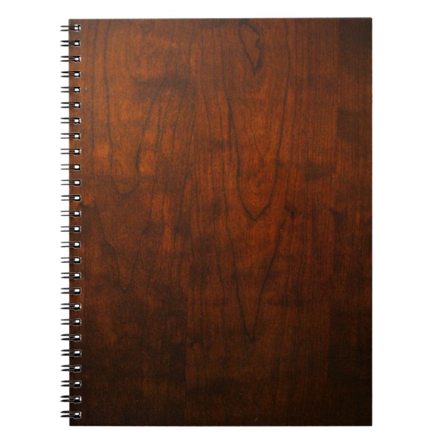 Mahogany Wood Texture Notebook (Front)