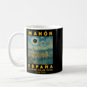 Mahón España Eclipse Solar Total 2026 Graphic Coffee Mug