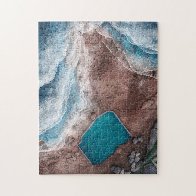 Mahon Pool Maroubra Sydney Aerial Illustration Jigsaw Puzzle (Vertical)
