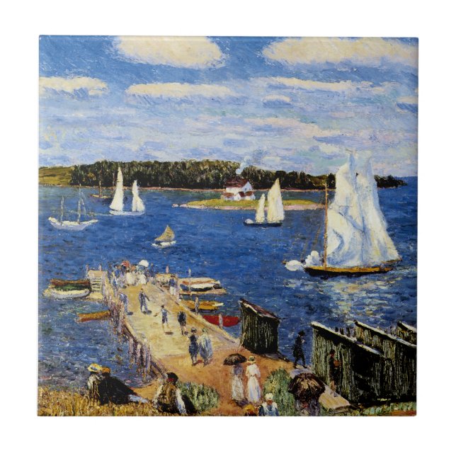 Mahone Bay by William Glackens Ceramic Tile (Front)