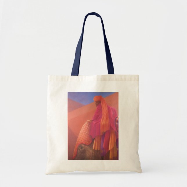 Mahout and Elephant Tote Bag (Front)