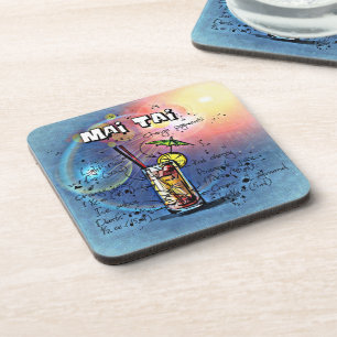 Mai Tai Cocktail (#4 of 12 Drink Recipe Sets) Coaster