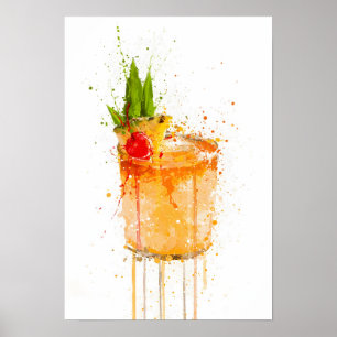 Mai Tai Cocktail Poster