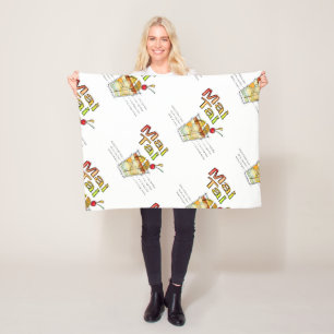 MAI TAI COCKTAIL RECIPE ART FLEECE BLANKET