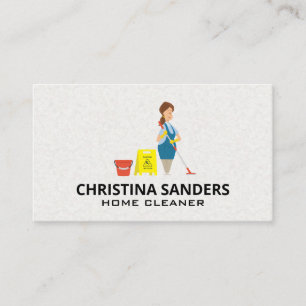 Maid Cleaner Business Card