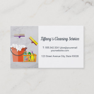 Maid Cleaning Equipment Service Supplies Business Card