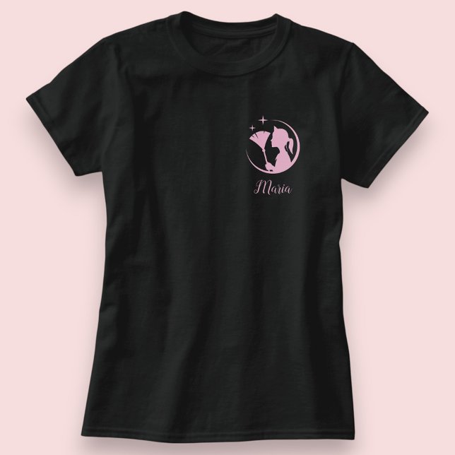 Maid Cleaning House Black Pink Sparkling Business T-Shirt (Creator Uploaded)