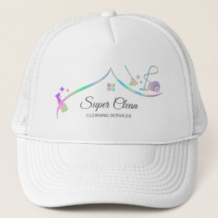 Maid Cleaning House Holographic Sparkling Trucker Hat