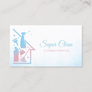 Maid Cleaning House professional Cleaning Services Business Card