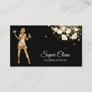 Maid Cleaning House professional Cleaning Services Business Card