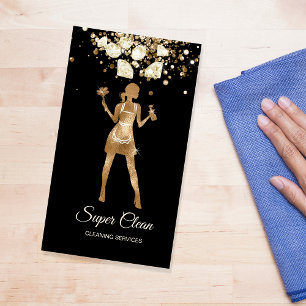 Maid Cleaning House professional Cleaning Services Business Card