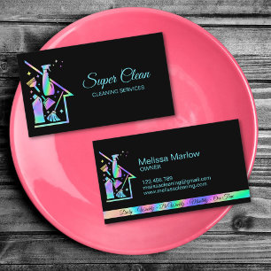 Maid Cleaning House professional Cleaning Services Business Card