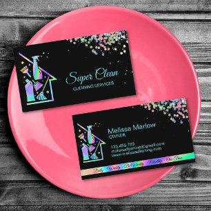 Maid Cleaning House professional Cleaning Services Business Card
