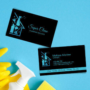 Maid Cleaning House professional Cleaning Services Business Card