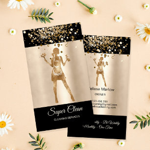 Maid Cleaning House professional Cleaning Services Business Card