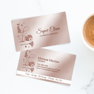 Maid Cleaning House professional Cleaning Services Business Card