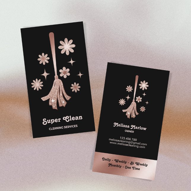 Maid Cleaning House Professional Cleaning Services Business Card (Creator Uploaded)