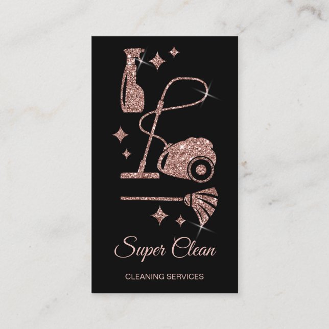 Maid Cleaning House professional Cleaning Services Business Card (Front)