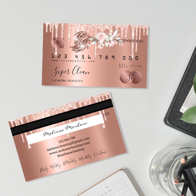 Maid Cleaning House Sparkling credit card (Creator Uploaded)