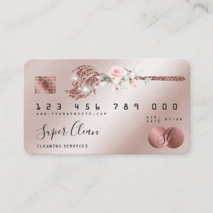 Maid Cleaning House Sparkling credit card