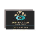 Maid Cleaning House Sparkling  Gold Business Card 