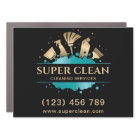 Maid Cleaning House Sparkling  Gold Business Card