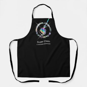 Maid Cleaning House Sparkling Holograph Business C Apron